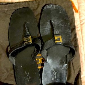 Gucci black vintage thong